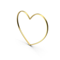 Heart Love Frame Gold PNG & PSD Images