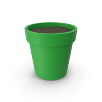 Plant Pot With Soil Green PNG & PSD Images