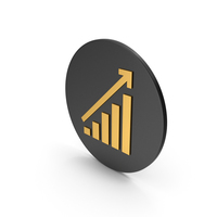 Graph Chart Gold Icon PNG & PSD Images