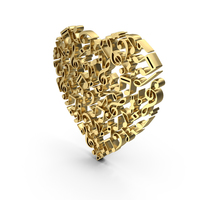 Music Heart Love Gold PNG & PSD Images