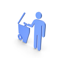 Rubbish Bin Blue Symbol PNG & PSD Images