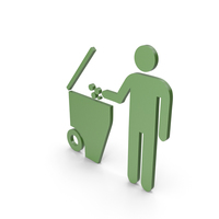 Rubbish Bin Green Symbol PNG & PSD Images