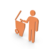 Rubbish Bin Orange Symbol PNG & PSD Images