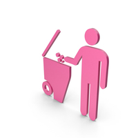 Rubbish Bin Pink Symbol PNG & PSD Images