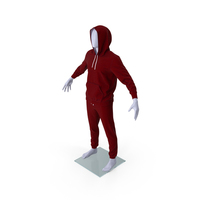 Sportswear Suit Raised Hood on Mannequin PNG & PSD Images