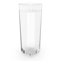 Square Glass Vase with Water PNG & PSD Images