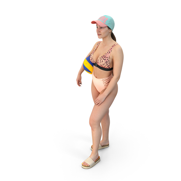 Freya Casual Summer Idle Pose With Ball PNG Images & PSDs for