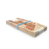 Stack of North Korea 5000 Won 2013 PNG & PSD Images