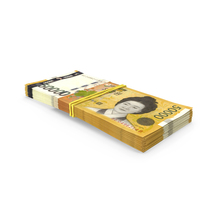 Stack of South Korean 50000 Won Banknotes PNG & PSD Images