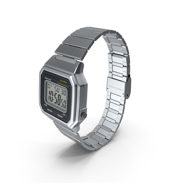 Stainless Steel Electronic Watch PNG & PSD Images