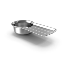 Stainless Steel Kitchen Sink with Recessed Drainer PNG & PSD Images