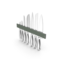 Stainless Steel Knives Block Magnetic Bar PNG & PSD Images