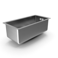 Stainless Steel Narrow Single Bowl Undermount Sink PNG & PSD Images