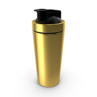 Stainless Steel Protein Shaker Gold PNG & PSD Images