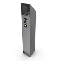 Stainless Steel Street Cigarette Bin PNG & PSD Images