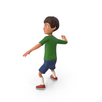 Cartoony Boy Throwing Pose PNG & PSD Images