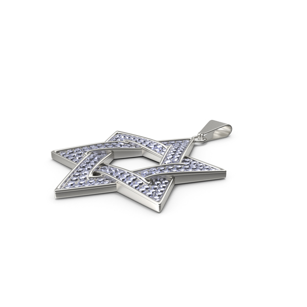 Star of David Necklace with Diamonds PNG Images PSDs for