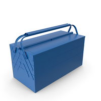 Steel Toolbox with 5 Compartments Blue PNG & PSD Images
