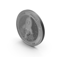 Stellar Lumens XLM Physical Coin Silver PNG & PSD Images