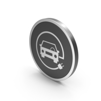 Silver Icon Electric Vehicle Charging PNG & PSD Images