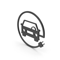 Symbol Electric Vehicle Charging Black PNG & PSD Images
