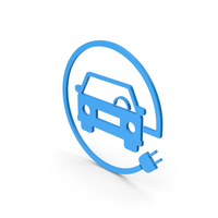 Symbol Electric Vehicle Charging Blue PNG & PSD Images