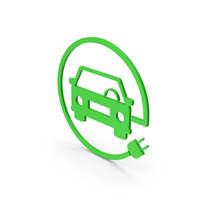 Symbol Electric Vehicle Charging Green PNG & PSD Images