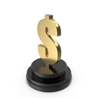 Dollar Winner Price Trophy Gold PNG & PSD Images