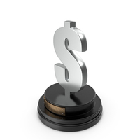 Dollar Winner Price Trophy Silver Label PNG & PSD Images