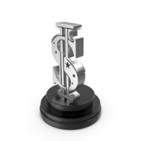Dollar Winner Trophy S Silver PNG & PSD Images