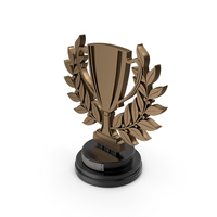 Win Trophy Award Cup A Bronze Label PNG & PSD Images