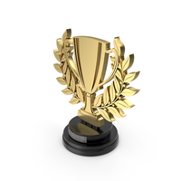 Win Trophy Award Cup A Gold Label PNG & PSD Images