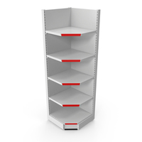 Supermarket Corner Shelving PNG & PSD Images