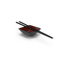Bowl for Sushi Sauce and Japanese Sticks PNG & PSD Images