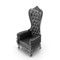 Tall Throne Chair Black PNG & PSD Images