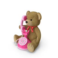 Teddy Bear with Toy Phone PNG & PSD Images