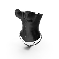 Leather Corset with Panties PNG & PSD Images