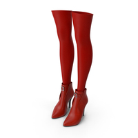 Leather Boots with Stockings PNG & PSD Images