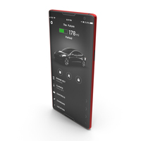 Tesla Phone Concept Red PNG & PSD Images
