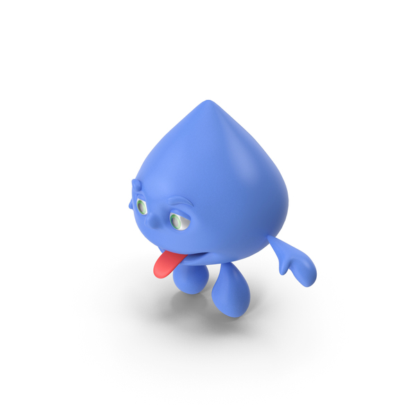 Water Drop Cartoon Mascot PNG & PSD Images