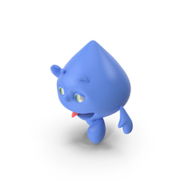 Water Drop Cartoon Mascot Character Waving PNG & PSD Images