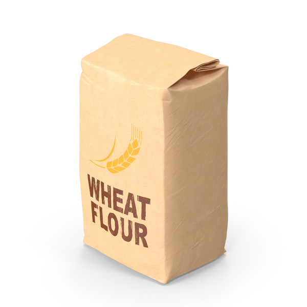 Wheat Flour Brown Paper Bag 2lb PNG & PSD Images