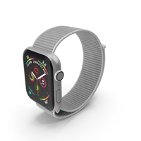 White Apple Watch with Seashell Sport Loop PNG & PSD Images