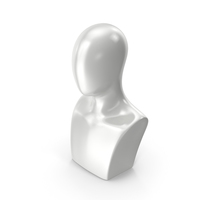 White Egghead Male Display Head PNG & PSD Images