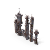 Oil Refinery Towers PNG & PSD Images