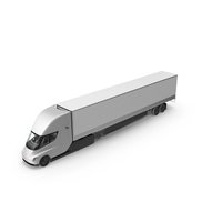 Tesla Semi Truck with Trailer Simple Interior PNG & PSD Images