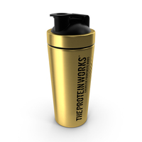 The Protein Works Black n Gold Protein Shaker PNG & PSD Images