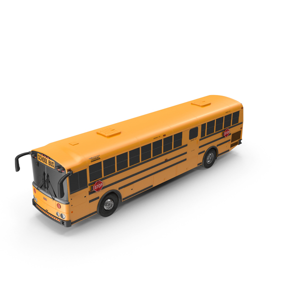Thomas Saf T Liner School Bus Exterior Only PNG & PSD Images