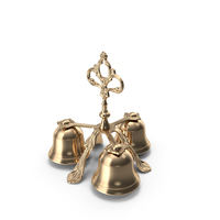 Three Sound Golden Plated Handbell PNG & PSD Images