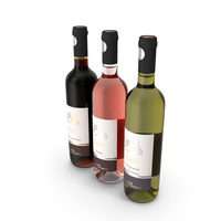 Three Wine Bottles PNG & PSD Images